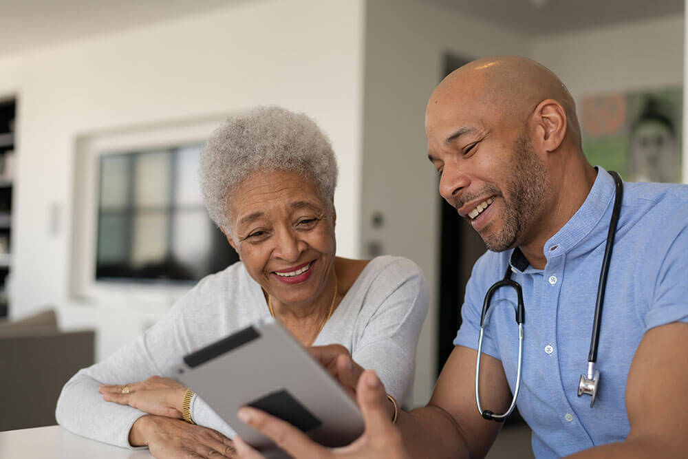 Doctor helping a patient