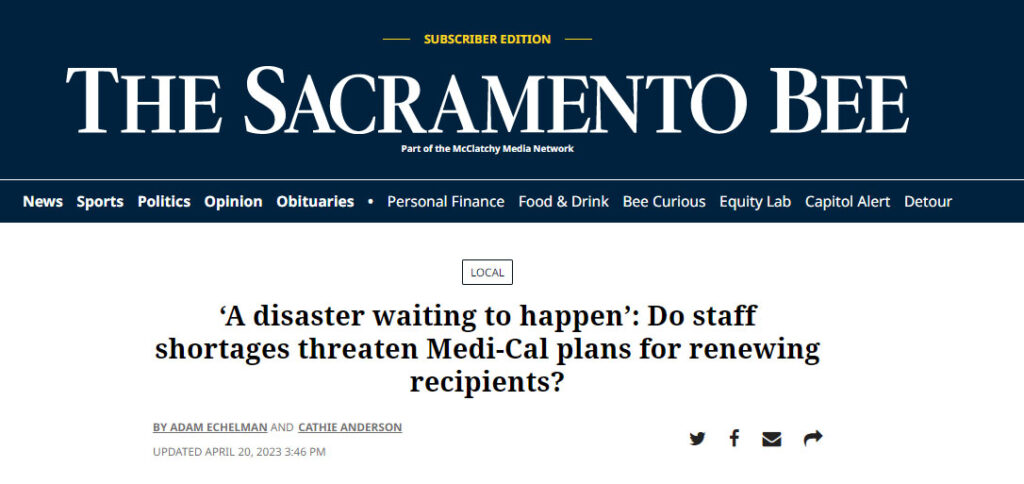 Sac Bee Article Headline